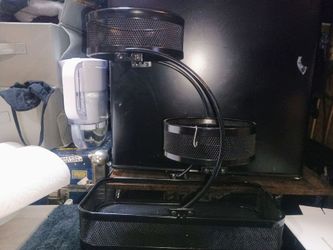 Black Metal Mesh 3-Tier Desk Organizer