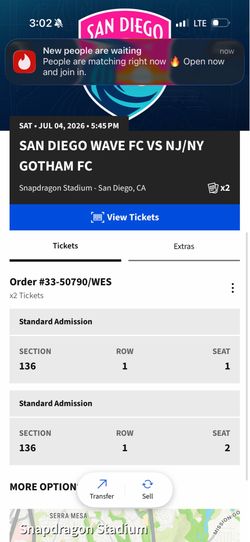 Wave FC Tickets