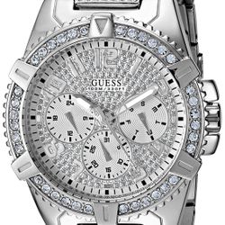 Guess Silver Watch Crystal Dial Used. Normal Wear