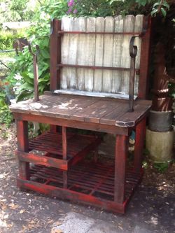 Unreal piece of functional art great anywhere inside or out. Can build to your specs all out of solid wood