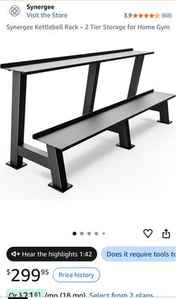 Synergee 2-Tier Kettlebell Storage Rack