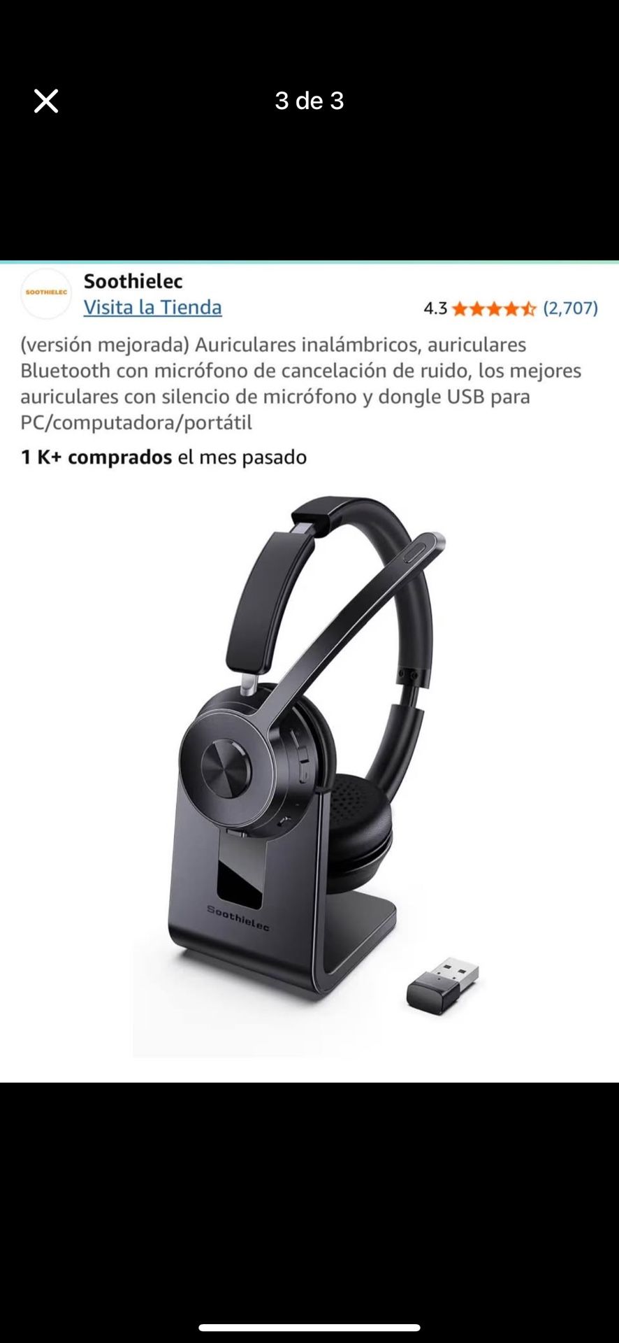 Wireless headphones with microphone.