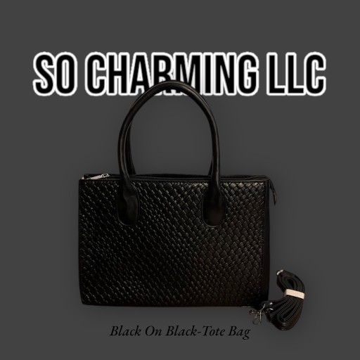 Black On Black- Tote Bag