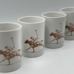 Set of 4 Polo Horse Mugs by Ann Chapman – Equestrian Theme China