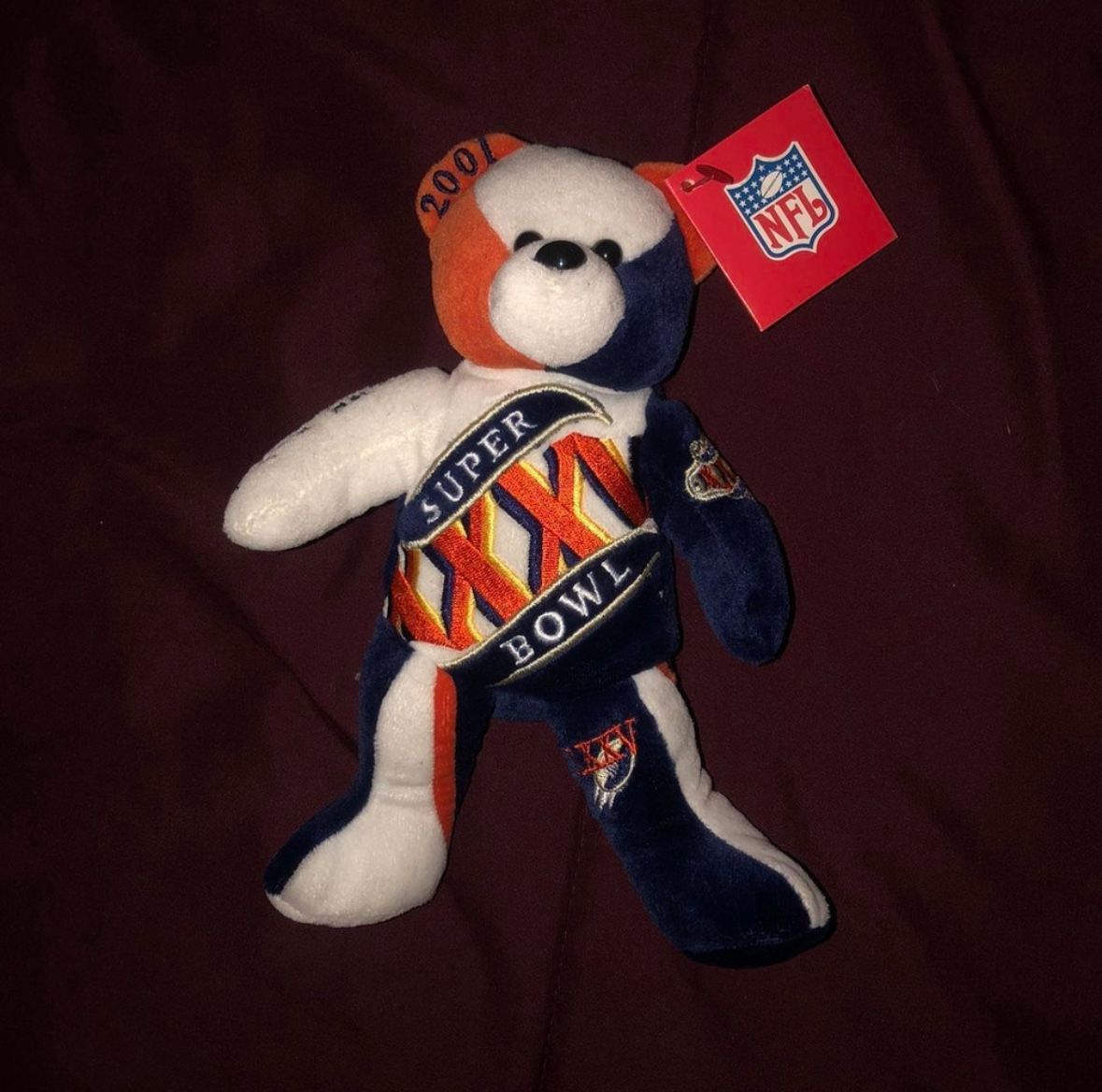NWT Super Bowl XXXV 2001 Stuffed Bear
