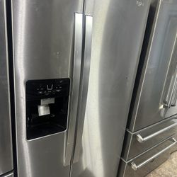 whirlpool 33 inches refrigerator side by side 