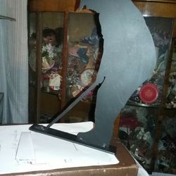 Golfer, Thick Metal Art,  For Desk Or Shelf, About 1 Foot Tall. 