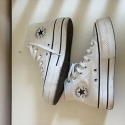 White Platform Converse 