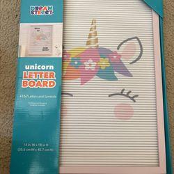 Unicorn Letter Board