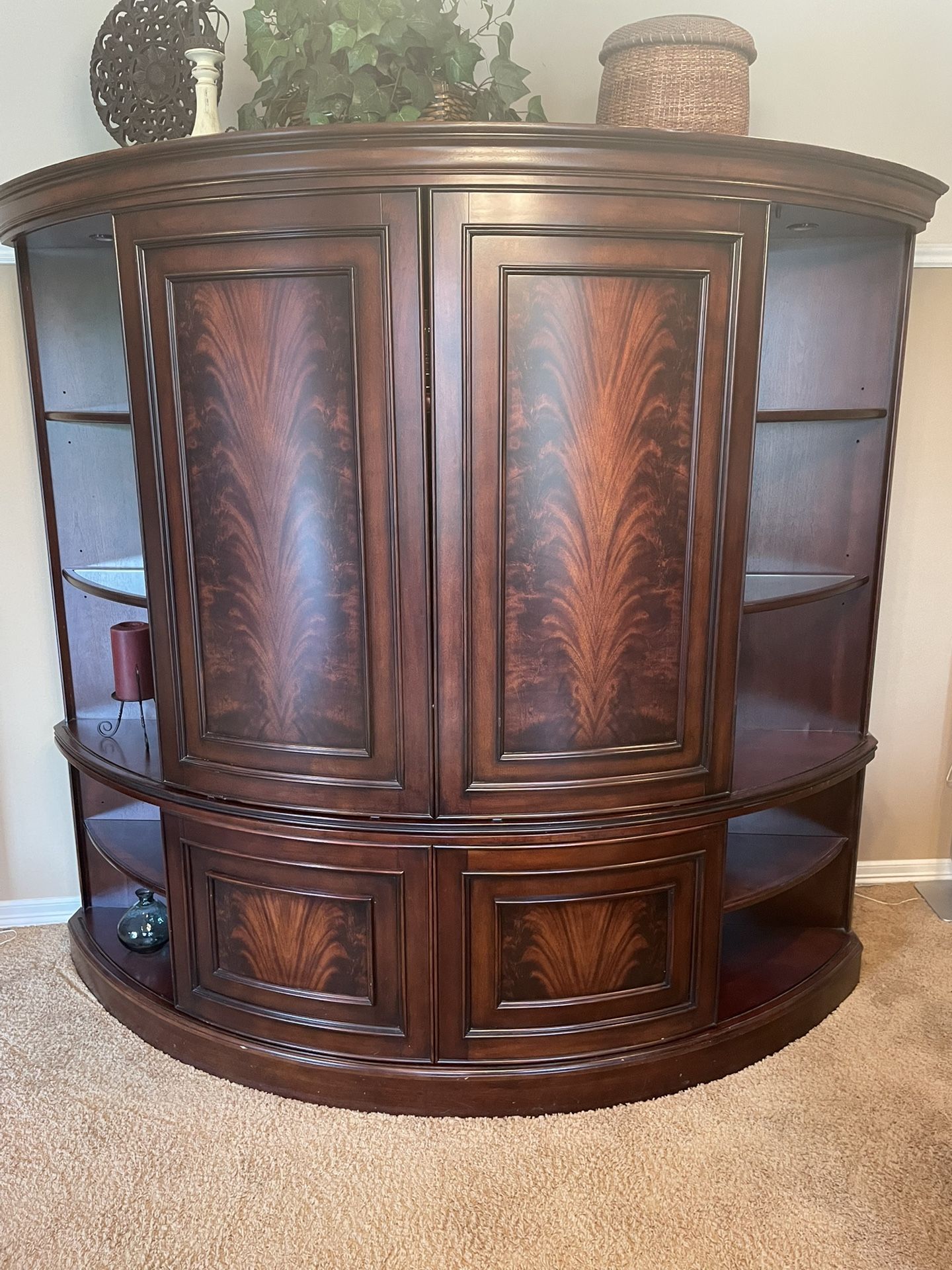 Rich Wood Tones Entertainment Center