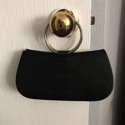 Elegant Black Satin Purse