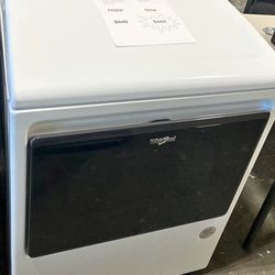 Whirlpool 7.4 cu. ft. 240-Volt Smart White Electric Dryer with AccuDry System and Steam Refresh, ENE