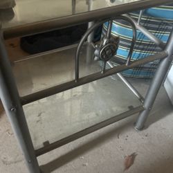 Glass End Table 
