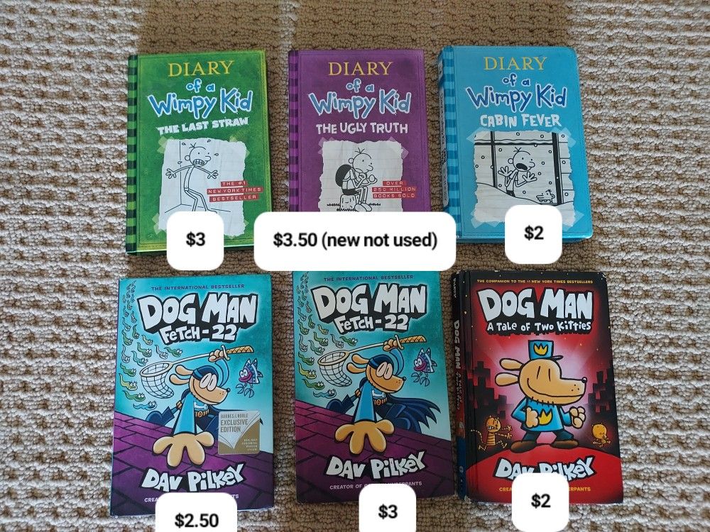 Dog Man and Diary Of A Wimpy Kid 14.99, If All Together
