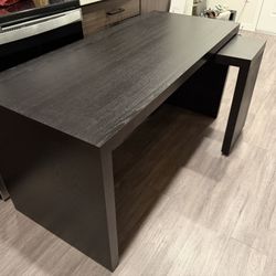 Black Desk With Pull Out Panel 