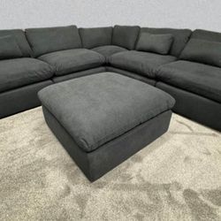 SUPER SECTIONALS BRAND NEW CHARCOAL GREY SAME DAY DELIVERY 
