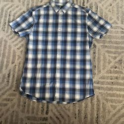 H&M Blue Pattern Shirt Medium