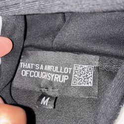 Awful lot of cough sryup hoodie black and grey