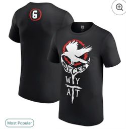 Size Medium - WYATT SICKS WWE WRESTLING BLACK T-SHIRT Short Sleeve Mens