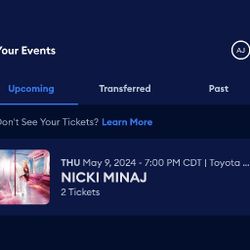 Nicki Minaj ticket - Section 416 Row 2