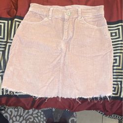 Pink Corduroy Skirt