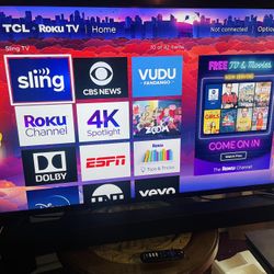 SUPER NICE! TCL 55 INCH CLASS 5-SERIES 4K UHD DOLBY VISION HDR ROKU SMART TV - 55S525! ALSO HAVE 50”