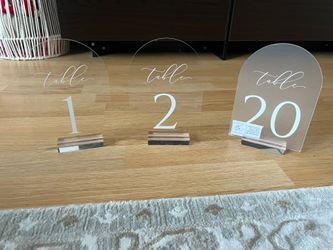 Wedding table numbers