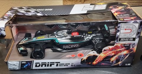 *NEW* Radio Controlled Drift Black Car Color Lights Extra Tires Rechargeable