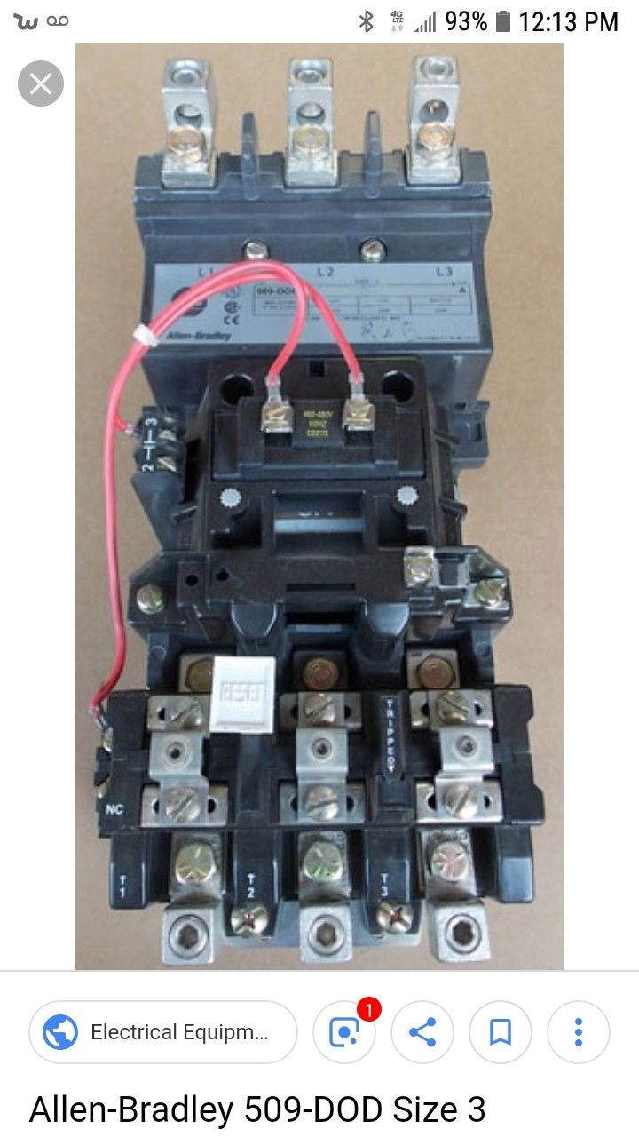 Allen Bradley motor contactor