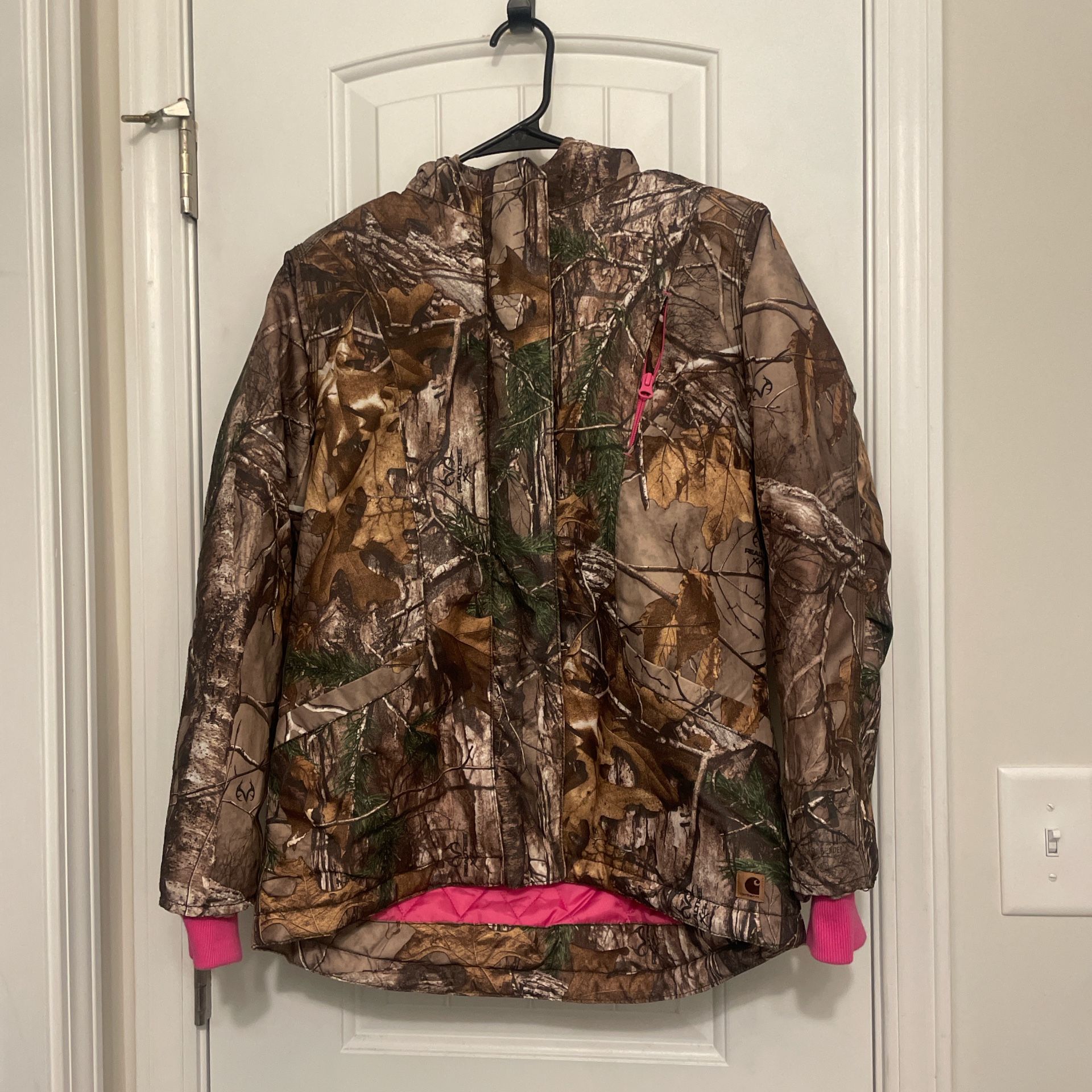 Pink Camo Carhartt Jacket Large
