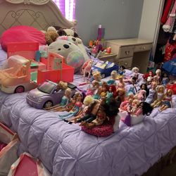 Colección De Barbies 37  Originales Y Autos Y Bus 