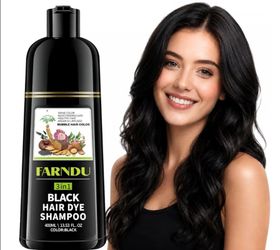 New Black Hair Dye Shampoo 3 in 1 with Ginseng, Ammonia & Paraben Free