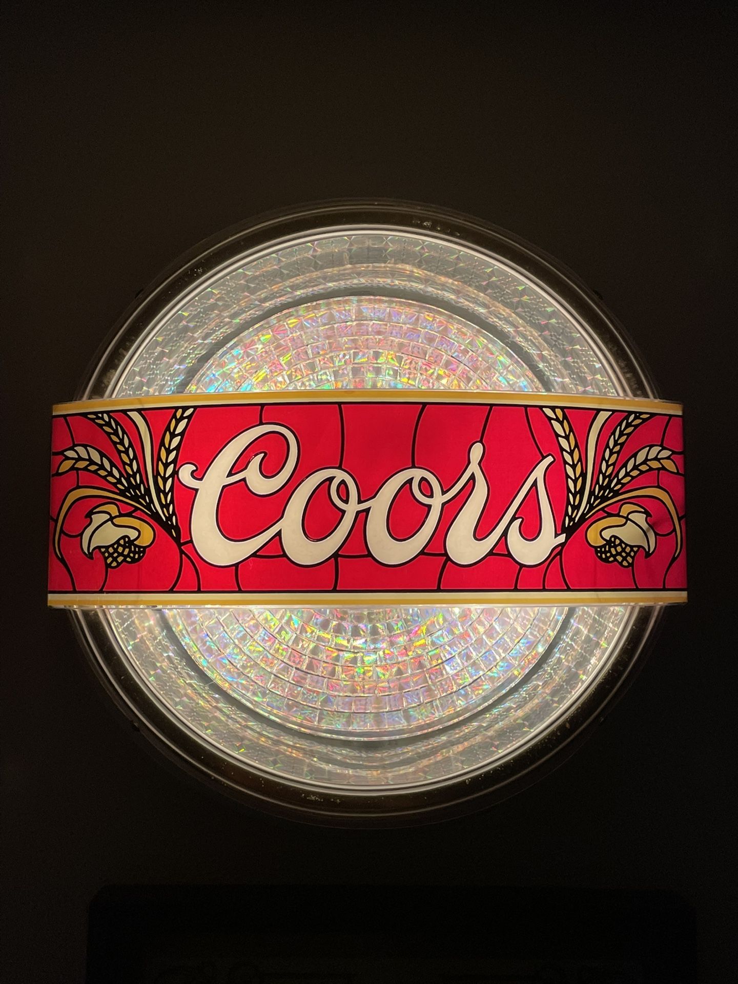 Vintage Coors Beer Disco Ball Motion Light 1981