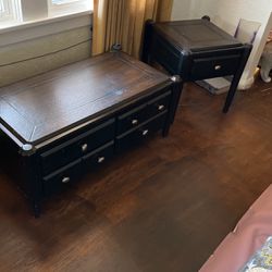 One Coffee Table And Two End Tables