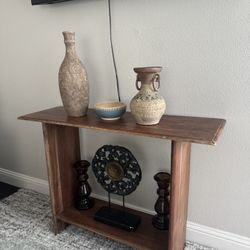 Wood console table 