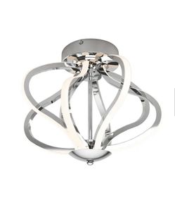 Meridian 12 in. 1-Light Chrome Modern Integrated LED Flush Mount Ceiling