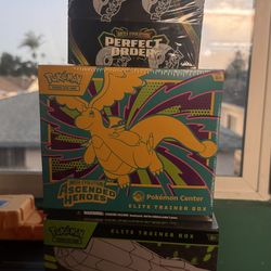 Pokémon ascended hero’s etb pc , booster box perfect order and etb