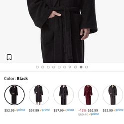 Arus Men's Hooded Classic Bathrobe Turkish Cotton Robe with Full Length Options