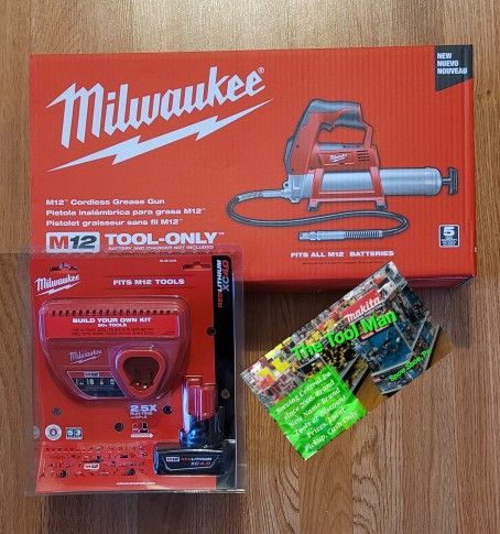 Milwaukee M12 Cordless Grease Gun Kit $180 Firm Pickup Only