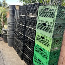 Countless Endless Amount Supply Of Multiple Different Ones Vintage Milk Crates Vinyl Records