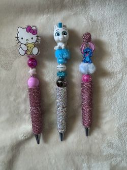 Character beaded pens