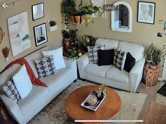 Ashley Furniture beige sofa set