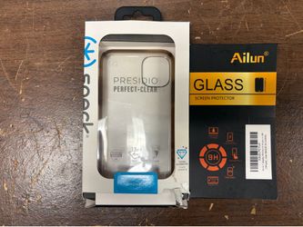 Ailun Glass Screen Protector 6.1" display iPhone 12, 12 pro, 11, & XR with Case