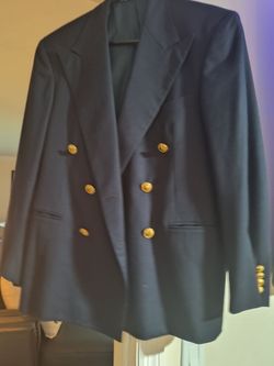 Ralph Lauren polo men Blazer medium navy blue  with gold buttons