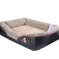 Memory Foam Dog Bed, Orthopedic Dog Bed and Sofa with Removable Washable Cover for Medium Dogs