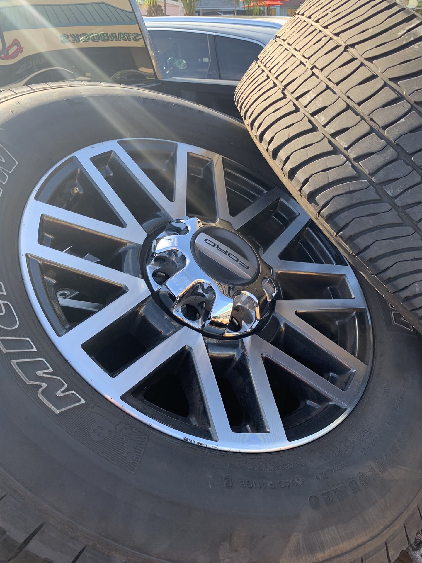Ford super duty lariat f-250 20” take off wheels and tires for Sale in ...