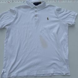 Ralph Lauren Soft White Polo (SATINED)
