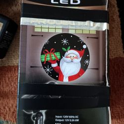 EZ Illumination LED Holiday Projector Santa W/Box Christmas 