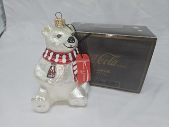 Coca Cola Christmas Ornament Kurt Adler Polonaise Collection Polar Bear 1996