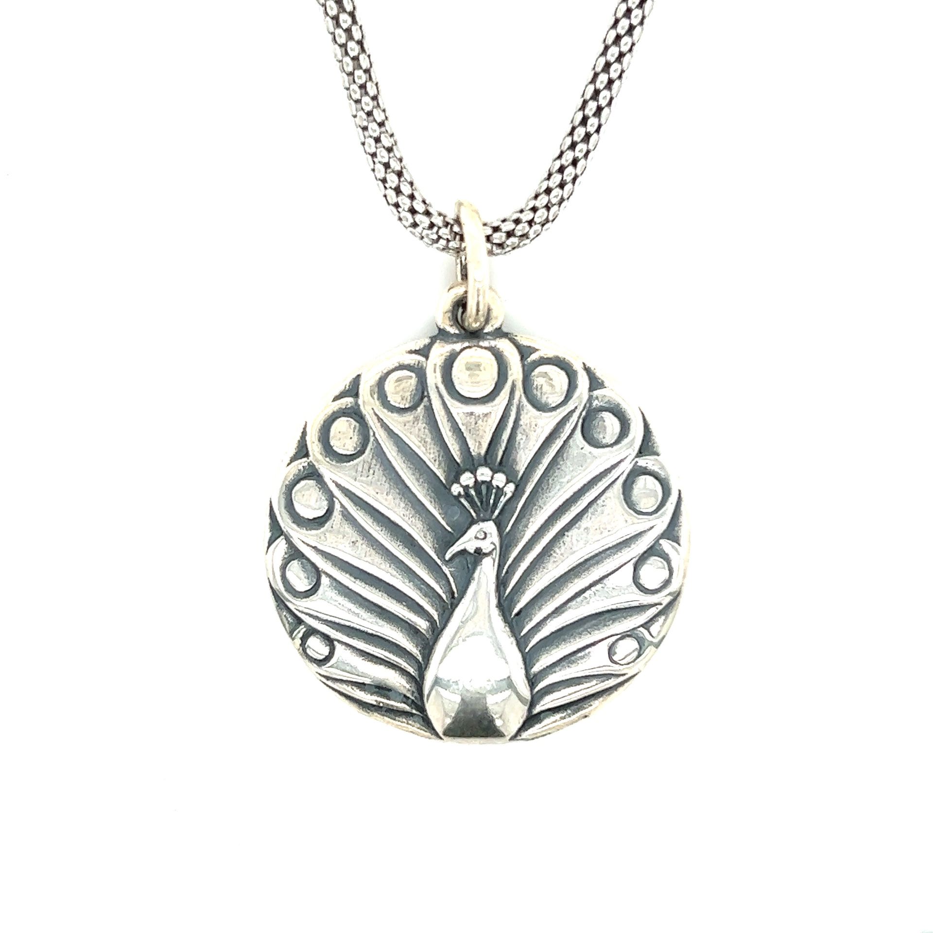 Retired James Avery Peacock 60 Years Pendant Necklace